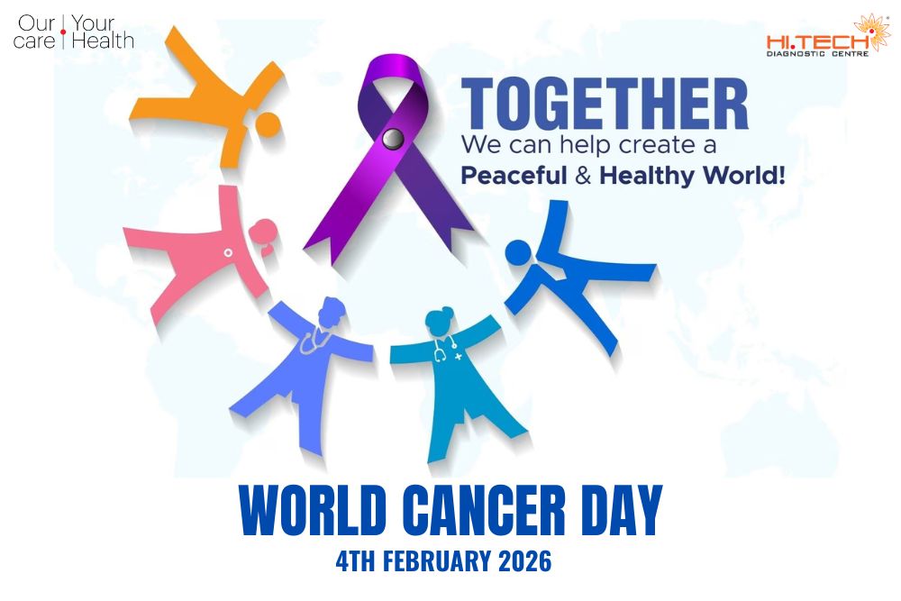 World Cancer Day awareness poster encouraging early cancer screening